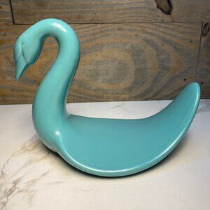 Swan Hand Towel Holder Glazed Ceramic Aqua Bathroom Towel Display Andre Richard